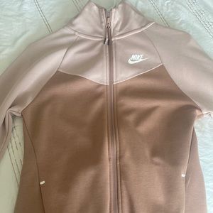 Pink Nike tech full zip hoodie
